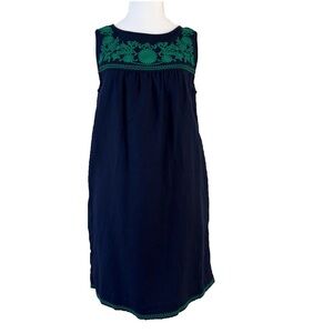 J. Crew Dress Linen Navy Small